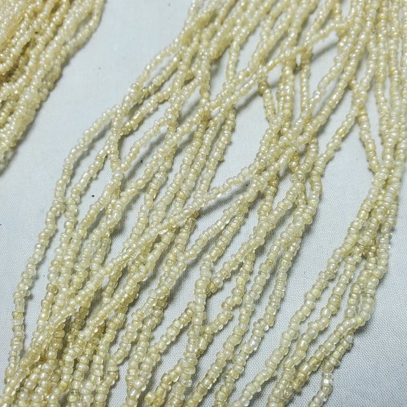 Signature ivory seed bead multi strand necklace 20 strand - Picture 4 of 5
